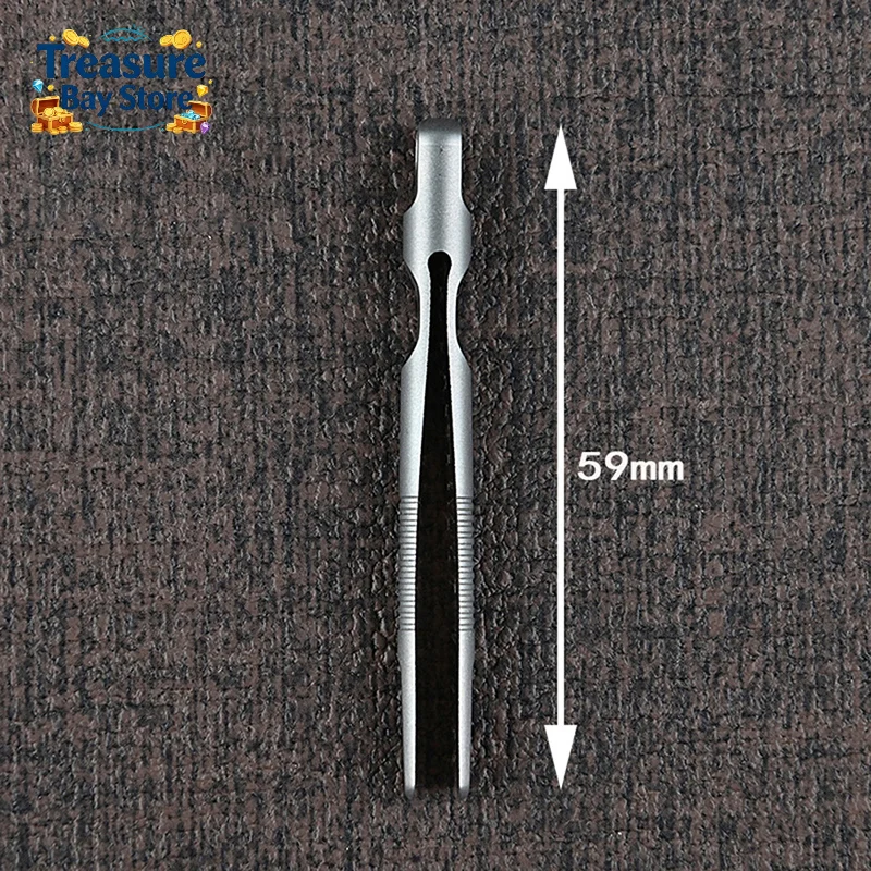Compact Titanium Alloy Tweezers - Portable and Lightweight Outdoor EDC Tool