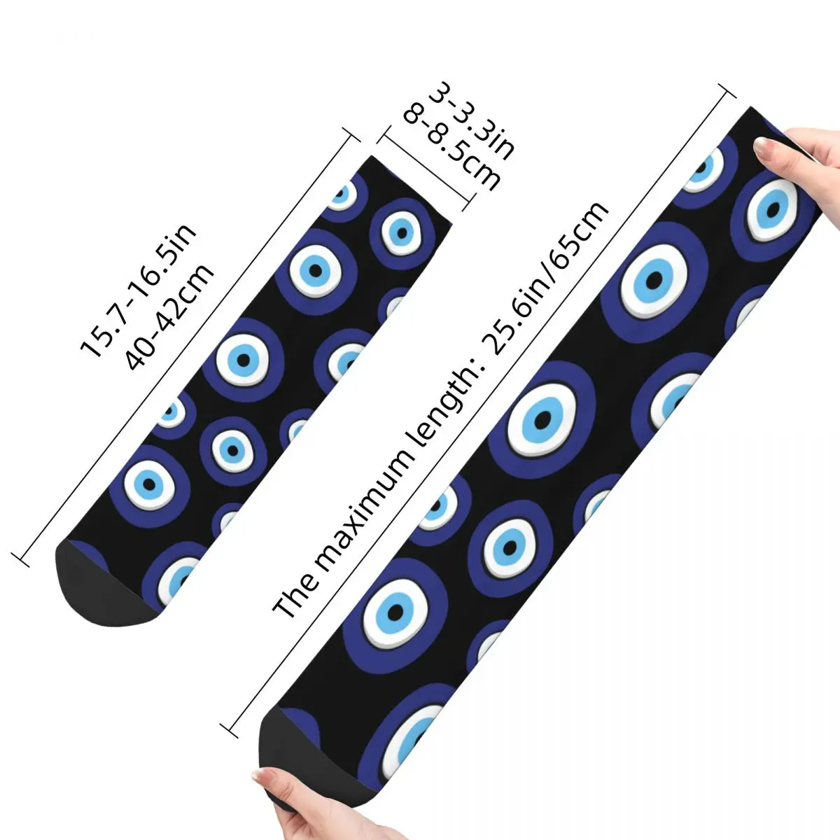 Greek Evil Eye Socks Men Women Polyester Casual Socks Novelty Spring Summer Autumn Winter Stockings Gift