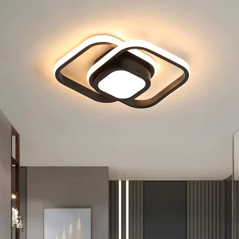 

LED Ceiling Lights For Living Room Double Ring Design Modern Ceiling Lights Home Lighting Fixtures Bedroom Corridor Balcony Lamp