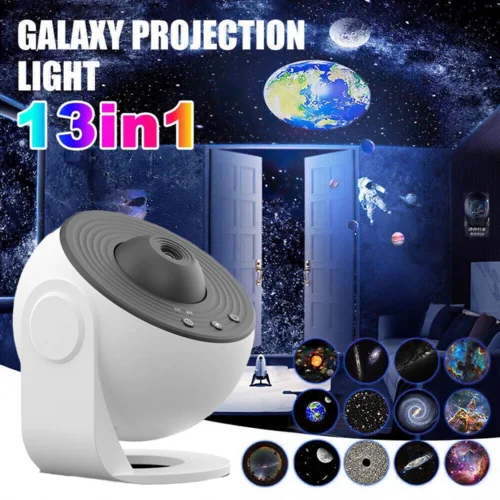 13IN1 Galaxy Starry Sky Projector Night Light Rotating LED Star Lamp Planetarium for Bedroom Ceiling Decor