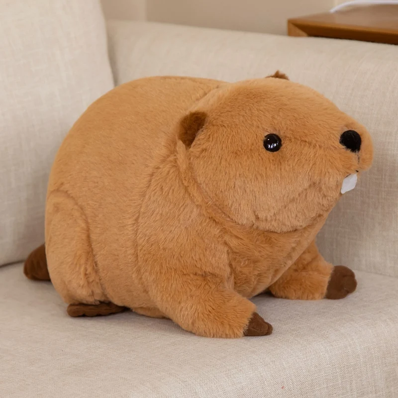 뜨거운 1pc 45cm/60cm 귀여운 Nutria Peluche 장난감 시뮬레이션 동물 인형 Kawaii 비버 플러시 베개 부드러운 생일 장식 선물