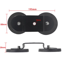 Universal Magnetic Base Mount Bracket with Suction Cup for LED Light and Camera Stand