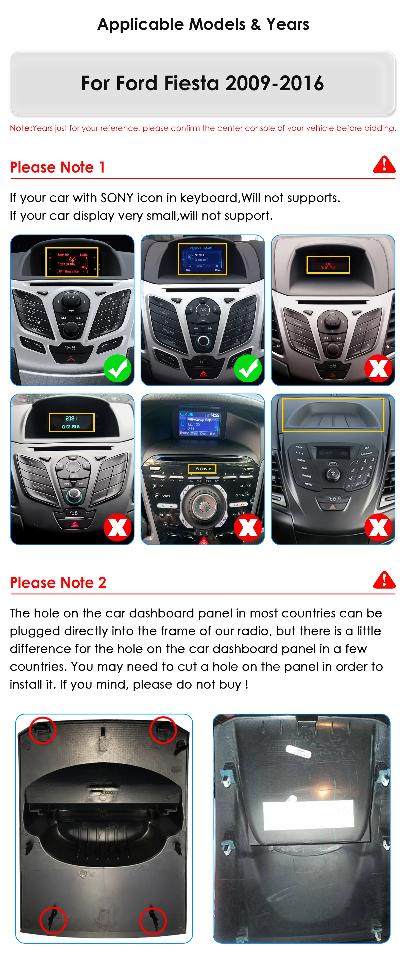 Hizpo 9,7 Zoll CarPlay Android Auto Autoradio für Ford Fiesta 2009–2016 Tesla Style Bildschirm 4G BT GPS RDS DSP SWC UIS7862 360CAM – Detail 3
