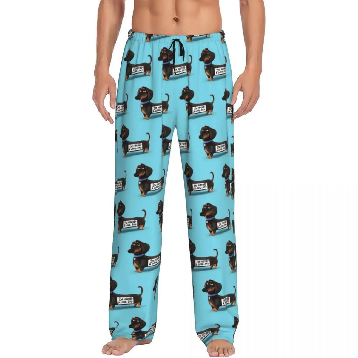 Mens Sleepwear Mens Pug Pajama Bottoms Pug Paradise Playpen Men's