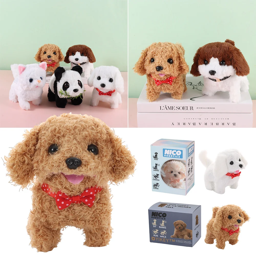 Fashion My Realistic Robot Puppy Interactive Walking Simulated Puppy Barking Tail Wagging Walking Dog Educational Gift
