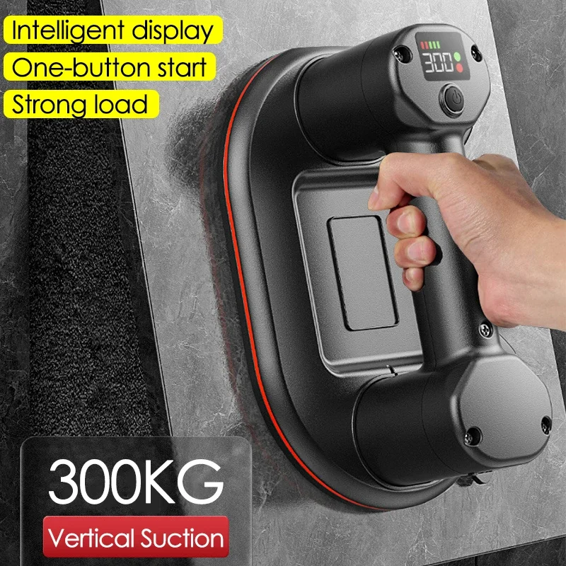 300KG Electric Vacuum Suction Cup for Granite Glass Tile Heavy-Duty Moving Tool Type-C Charging Industrial Grade Vacuum Lifter