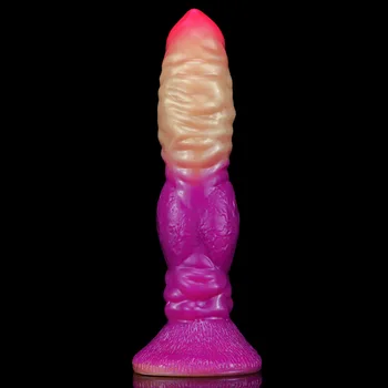 Huge Soft Realistic Dog/Fox Penis Cheap Red Anal Dildo Silicone Suction Cup Thick Big Dick Butt Plug Sex Toys Men Women Gay Cock 4