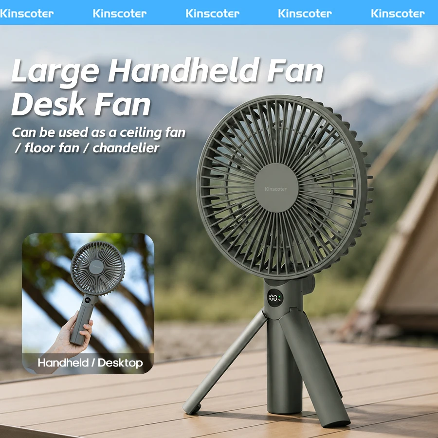 Compact and Rechargeable Multifunctional Handheld Fan with LED Display