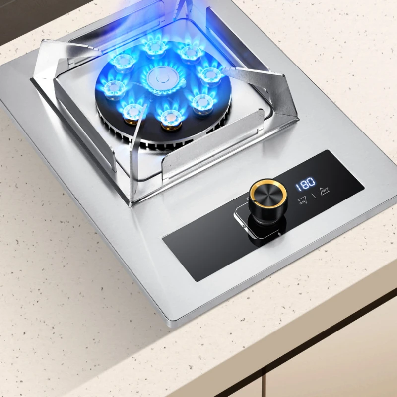 Explosion-proof Stainless Steel Gas Single Stove Desktop Gas Stove for Kitchen 5.2kw Large Fire Flame-out Protection Cooktops 3