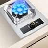 Explosion-proof Stainless Steel Gas Single Stove Desktop Gas Stove for Kitchen 5.2kw Large Fire Flame-out Protection Cooktops 3