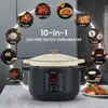 10-in-1 Slow Cooker 6 qt White, Electric Dutch Oven, Slow Cook, Braise Pot, Sear/Sauté, Enameled Cast Iron with Self-Bastin 2