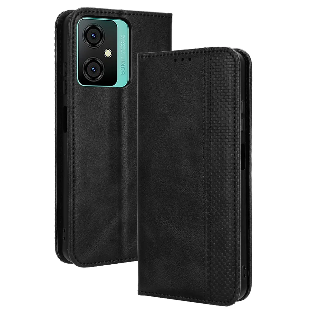Per Blackview Oscal C70 Case Book Vintage Slim Magnetic Leather Flip Cover Porta Carte Di Credito Portafoglio Stand Soft Tpu Back Phone Bags