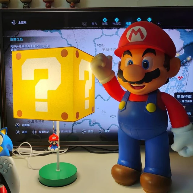 Mario Brothers Accessories Led Question Mark Night Light Rechargeable  Sounding Cube Brick Cube Home Decor Lamp Kids Gift - Animation  Derivatives/peripheral Products - AliExpress