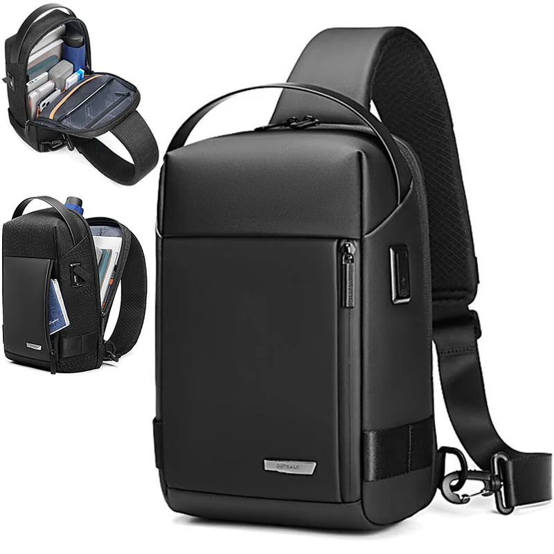 

Men Anti-theft Multifunction Shoulder Bag USB Waterproof Travel Messenger Crossbody Chest Sling Pack For Male Women Female