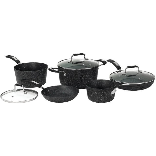 The Rock by Starfrit 8-Piece Cookware Set with Bakelite