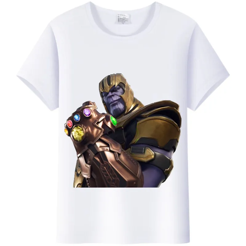Camicetta Da Uomo Vintage Marvel Thanos Cartoon Graphic T-Shirt Plus Size Top Harajuku Y2K Abbigliamento Da Uomo Summer White Gothic Cheap Tees