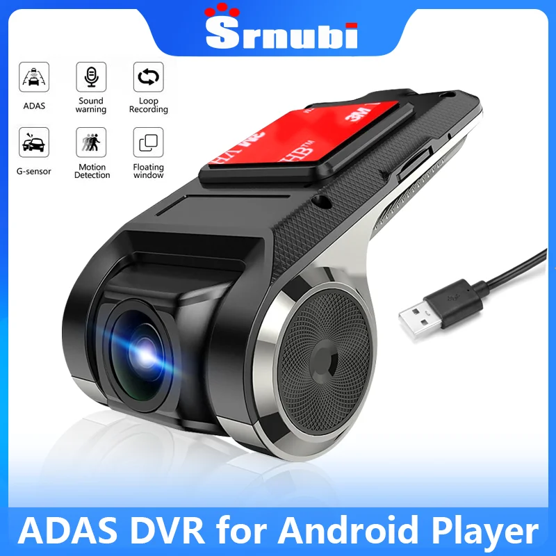 Srnubi ADAS Usb Автомобильный видеорегистратор с циклической записью для авто Android