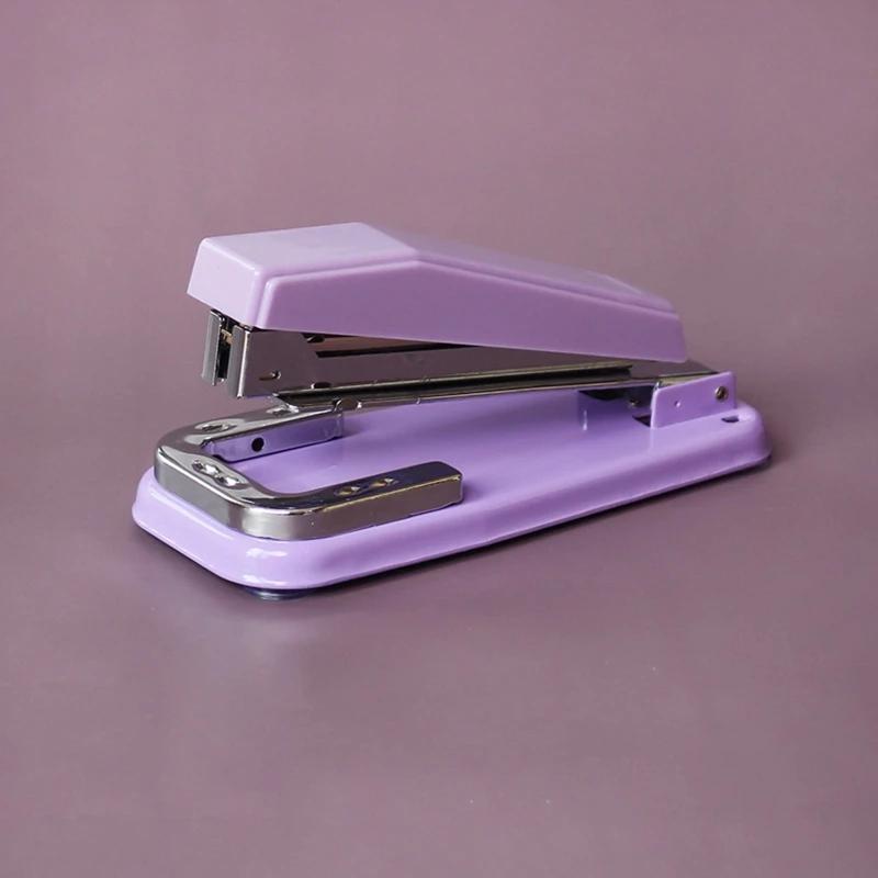 Solid Color Labor-saving Rotated Stapler for Students Office School Supplies