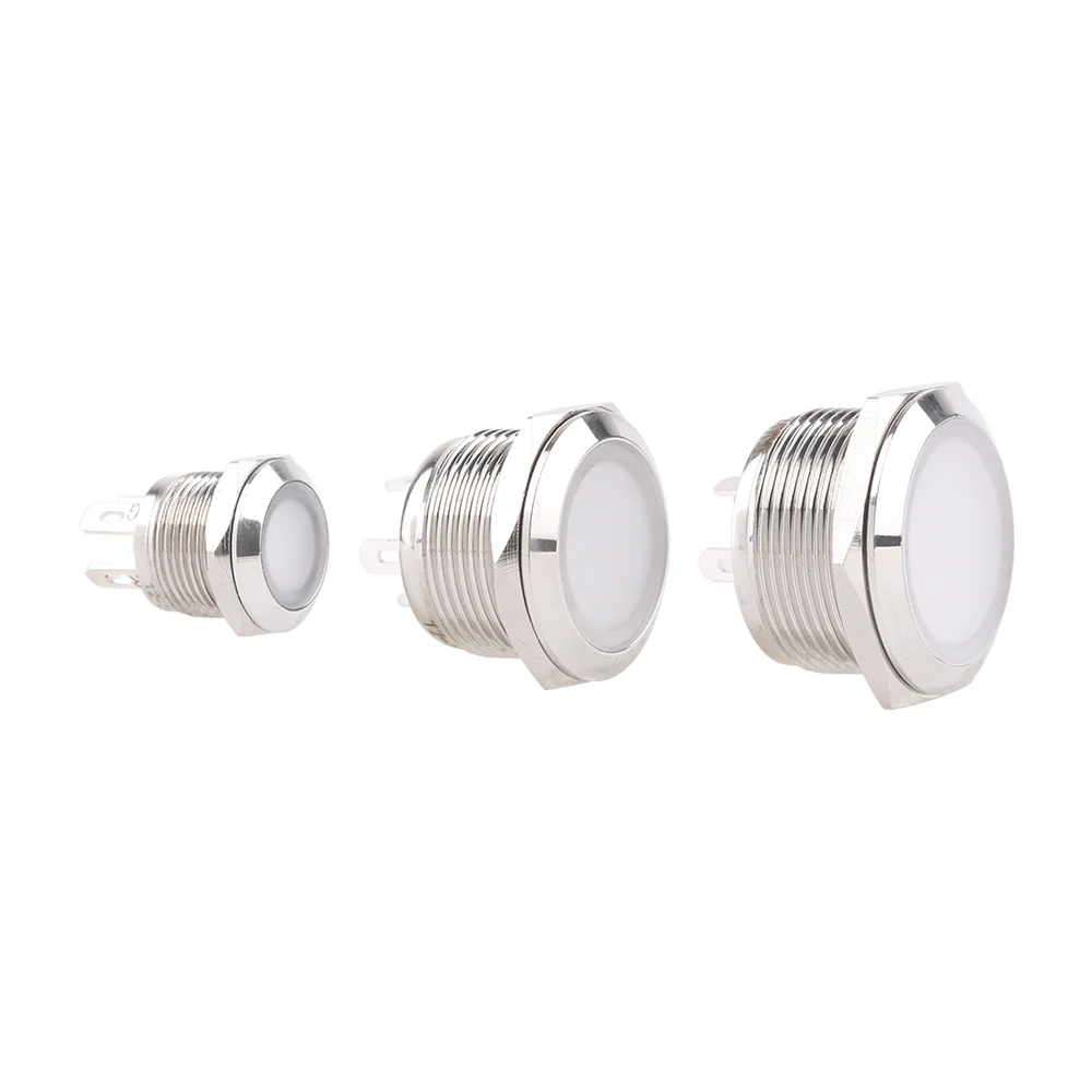 Description Picture 6 of item3V6V12V24V 12mm 16mm 19mm 22mm Waterproof Metal Big lens Round indicator Signal lamp LIGHT with pin terminal 3 LED color Custom