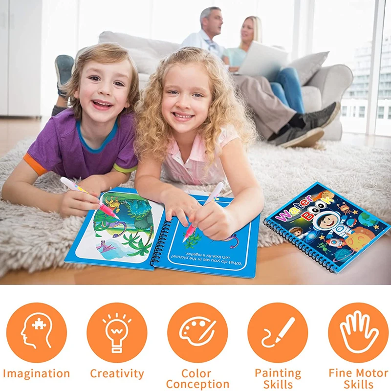 Montessori Toys Magic Water Drawing Book Kids Educational Games Paintings Children Coloring  for Babies from 1 Year to 3 Toys 2
