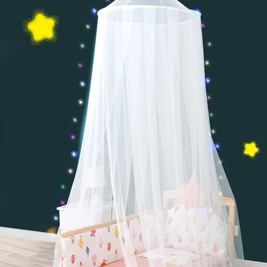 【Premium Quality】 1pc Foldable Bed Net with Hanging Hook, Soft Mosquito Net with Canopy, Room Decoration Mesh Net