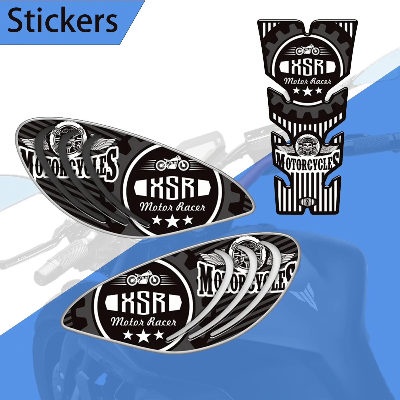 Tank Protector Pad Grips Motorcycle Stickers For Yamaha XSR900 XSR 900 Gas Fuel Oil Kit Knee 2016 -2023