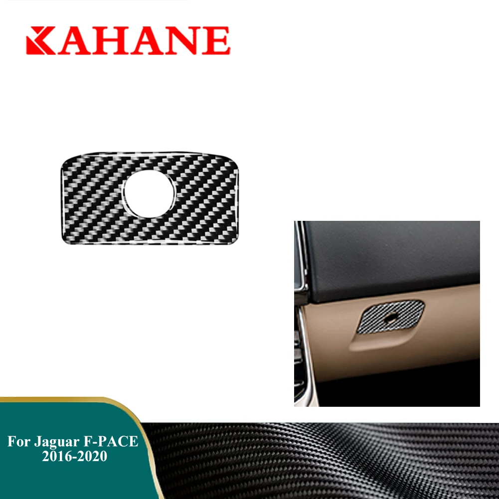 

Car Carbon Fiber Sticker Glove Box Switch Decoration Trim For Jaguar F-PACE X761 XE X760 XF X260 XJ 2016-2020 Interior Accessory