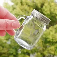 1Pcs Home Party Bar Mini Mason Jar Leakproof Vodka Spirits Storage Coffee Milk Juice Bottle 35ml with Lid Sealed Glass Bottle 1
