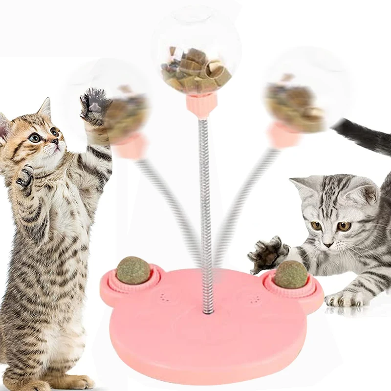 CatLeakingFoodBallInteractiveFoodDispenserDogToyInteractive
