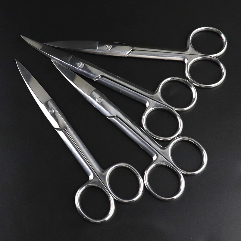 304 Stainless Steel 14CM Surgical Scissors Small Nail Tools Eyebrow Nose Hair Cut Manicure Makeup Accessories nose hair scissors eyebrow scissors stainless steel scissors manicure scissors facial hair scissors surgical scissors beauty scissors