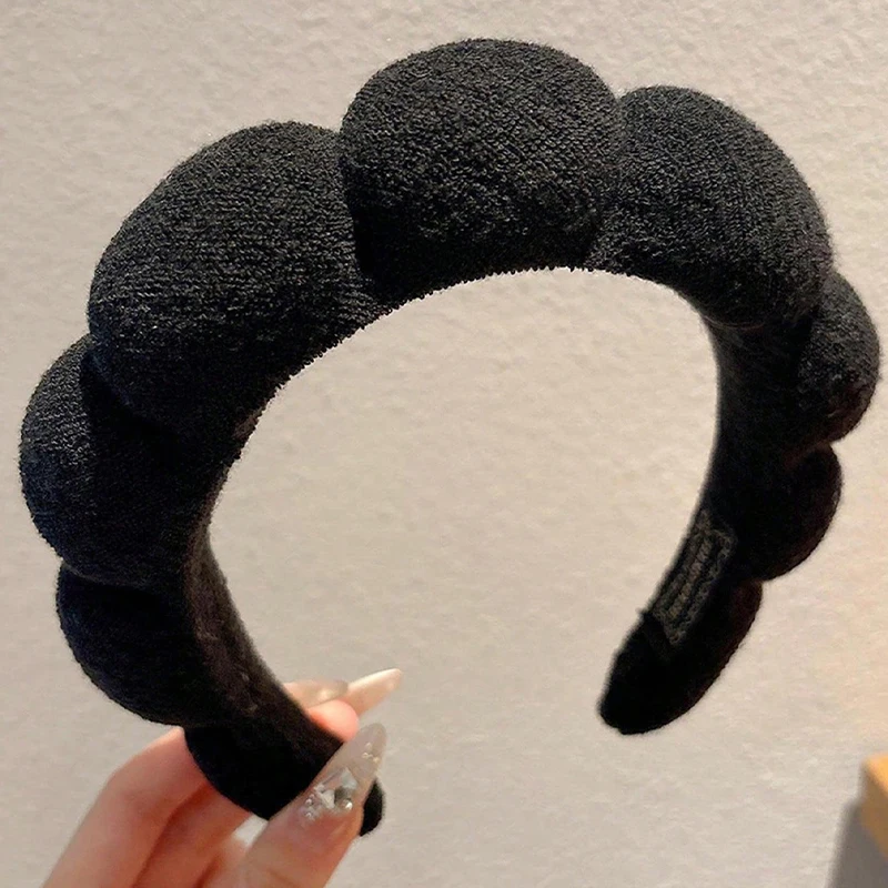 1 Stück Haarband für Damen, modisches Haarband in Kaffeefarbe, Cloud Fried Dough Twists High Skull Top Haarband, zum Waschen des Gesichts, Baden, Make-up – Detail 8