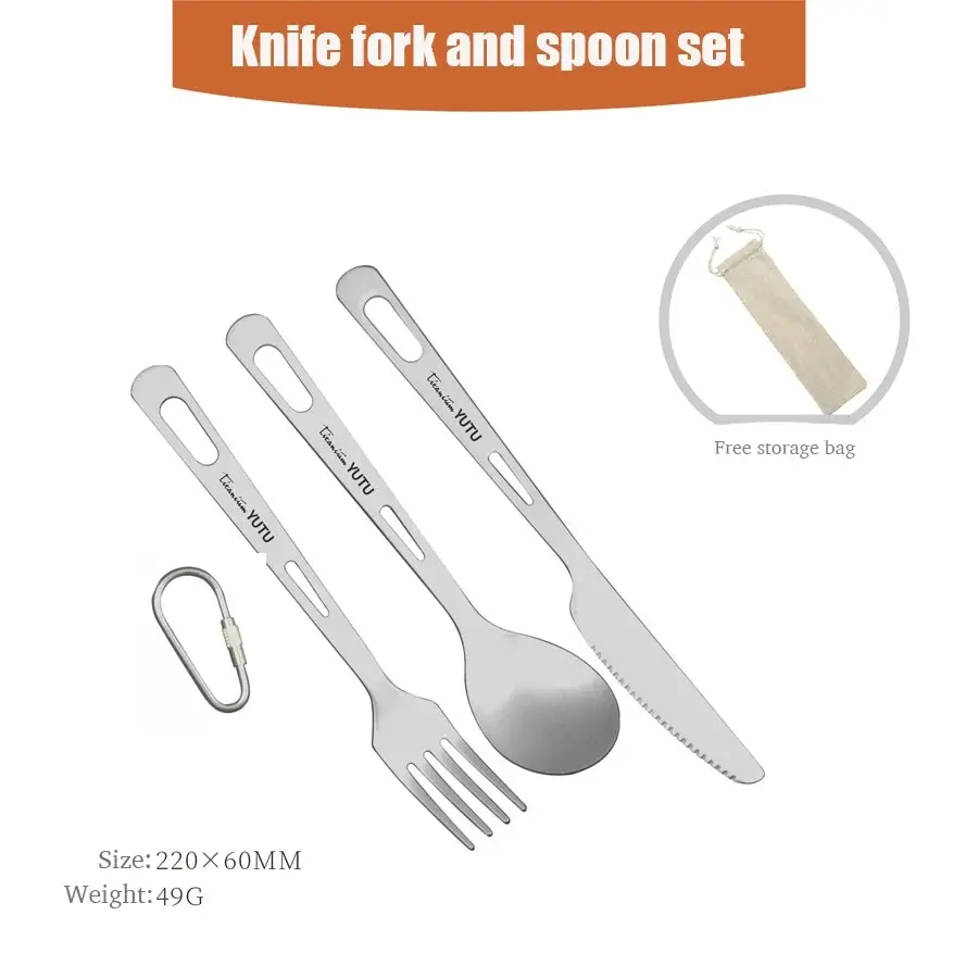Titanium Camping Cutlery Set 6