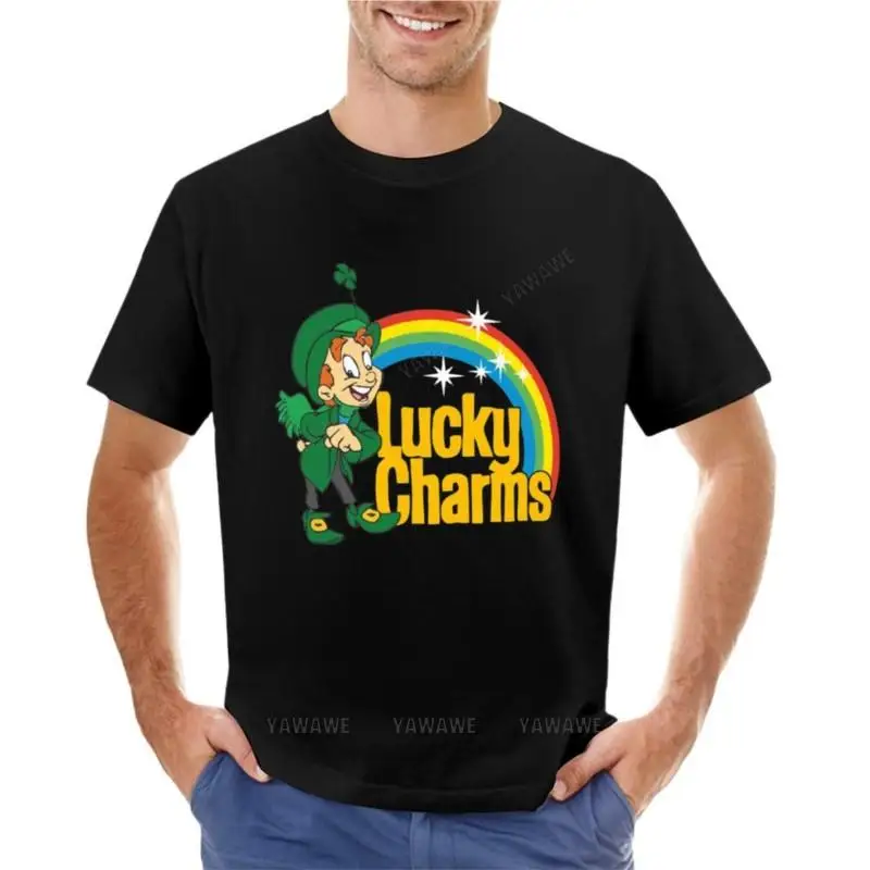 

Футболка LUCKY CHARMS, футболка на заказ, летний топ, футболка с графическим рисунком фруктов ткацкого станка, Мужская футболка s