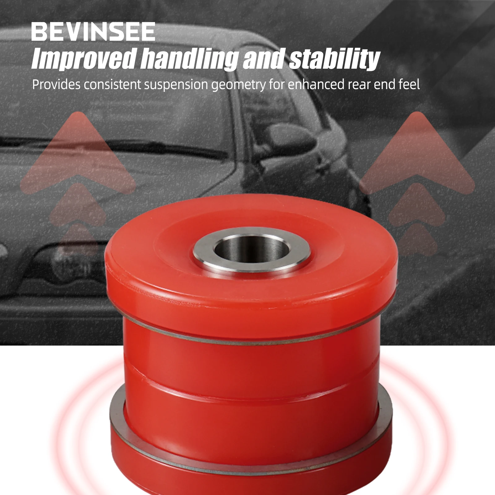 BEVINSEE Polyurethane Rear Subframe Frame Bushing Kit For BMW E46 for BMW X3 E83 Replace 33316770781 33316770783 33316770784 control arm bushings kit