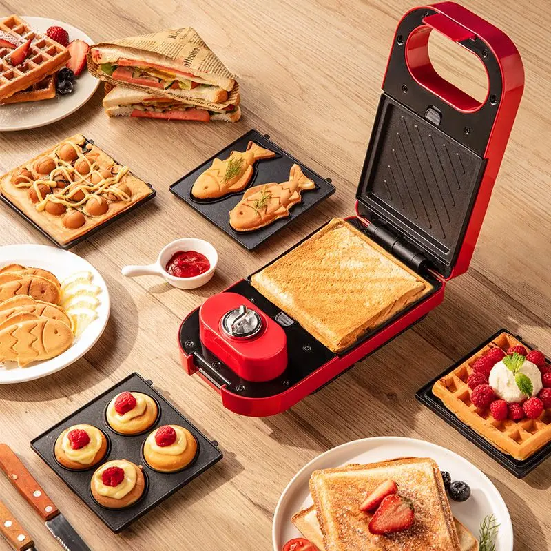 Sandwich maker multifunctional timed breakfast machine bread machine jittery net red light food waffle toast pressure