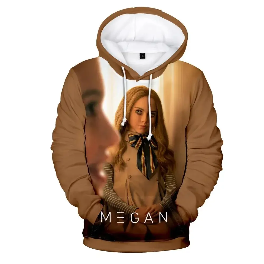 New M3gan Horror Movie Merch Hoodie Winter Sweatshirt Unisex Long Sleeve Pullovers Casual Harajuku 3D Clothes