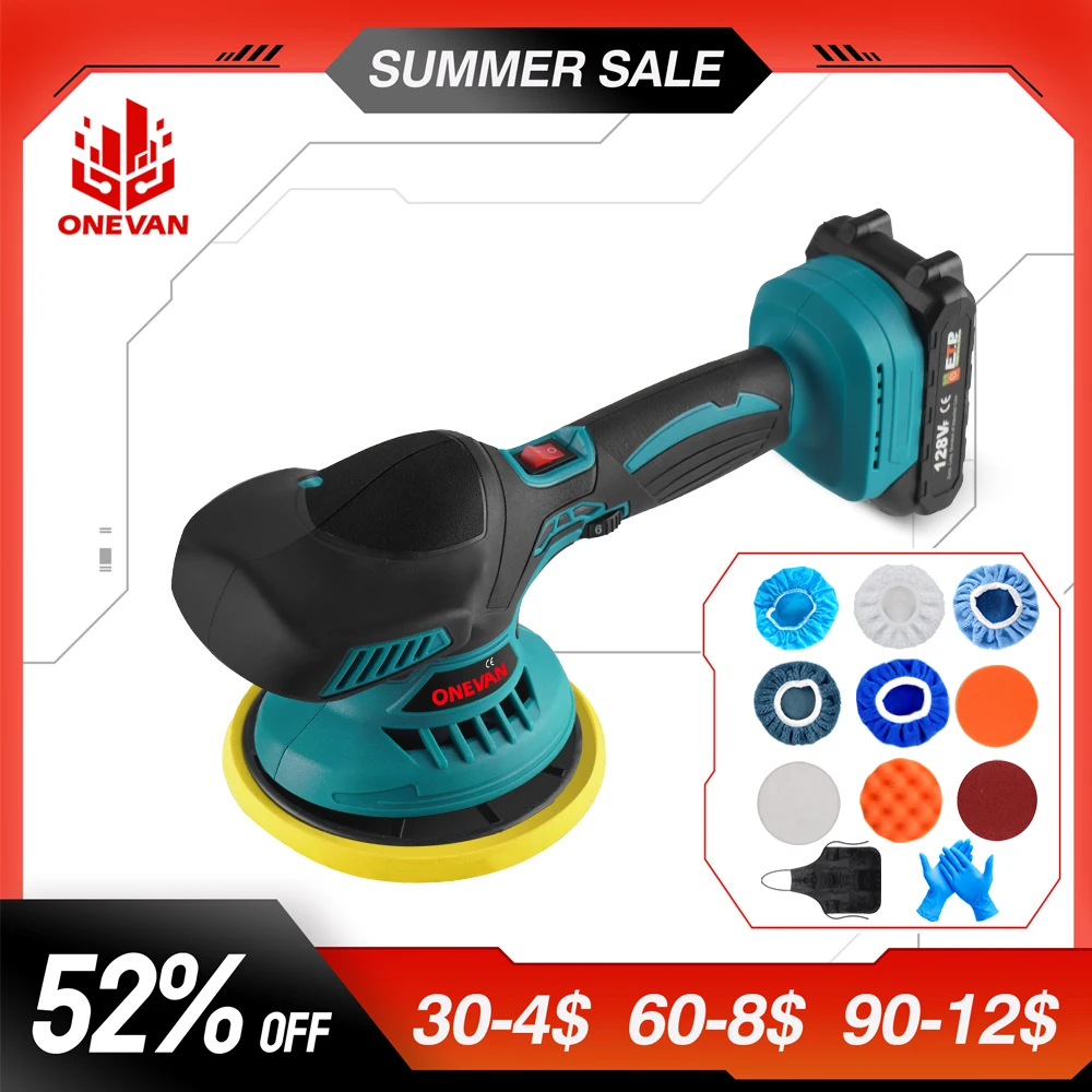 Onevan Cordless Car Polisher Electric Polisher Wireless Automobile Car