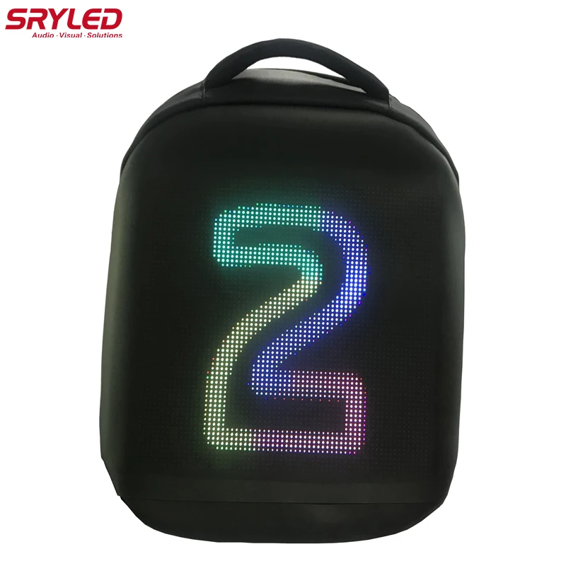 SRYLED LED 배낭 방수 와이파이 스마트 워킹 광고, LED 디스플레이 스크린 가방