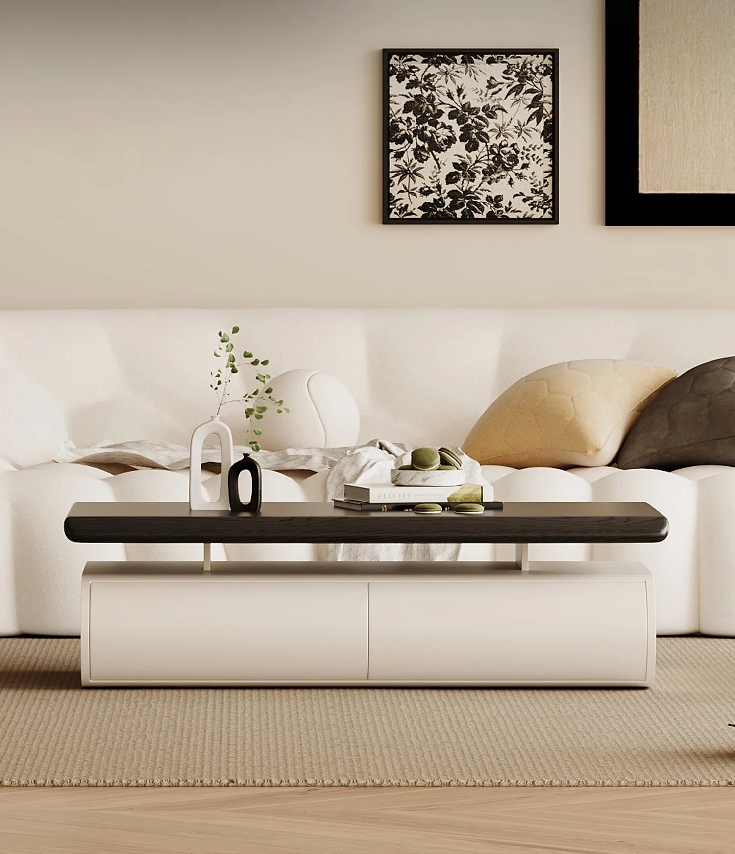 

Modern minimalist small and large unit coffee table, living room, household storage, high-end feeling coffee table