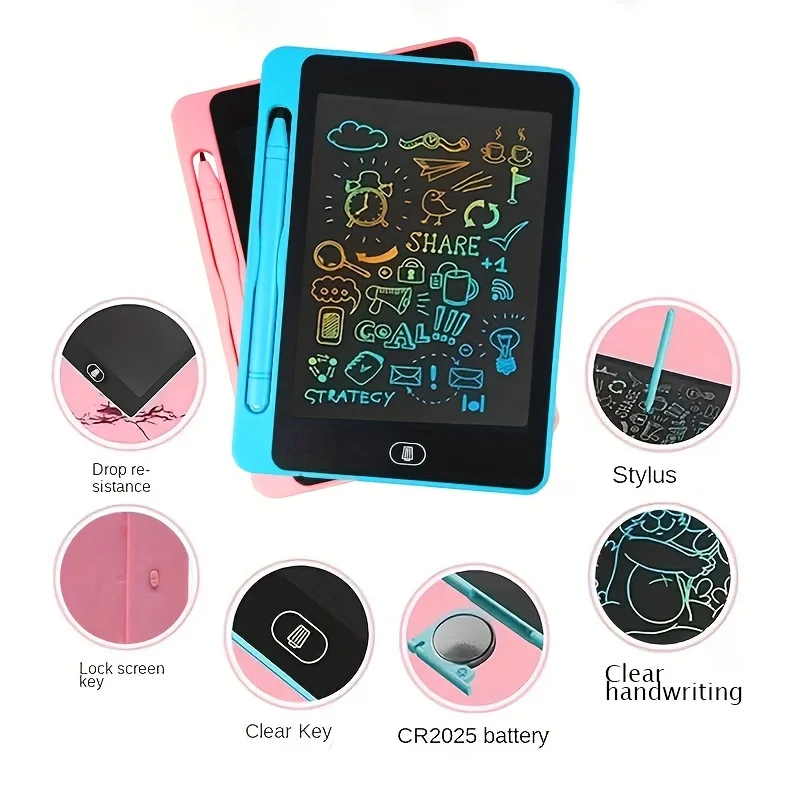 6.5/8.5 inch Colorful LCD Writing Tablet Drawing Board Graffiti Sketchpad Mgaic Erasable Handwriting Pad Toys for Children Gifts Writing Board