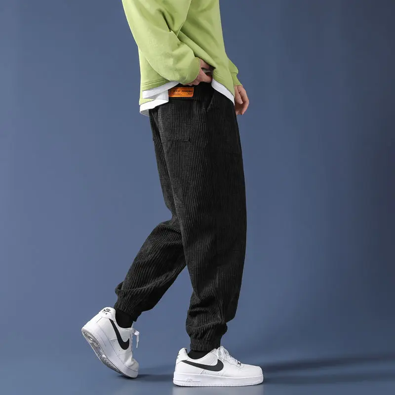 Thermal Pants Man Winter Corduroy Fleece Warm Brushed Thickened Pants Men Korean Style Clothes Baggy Harem Trousers for Men 5