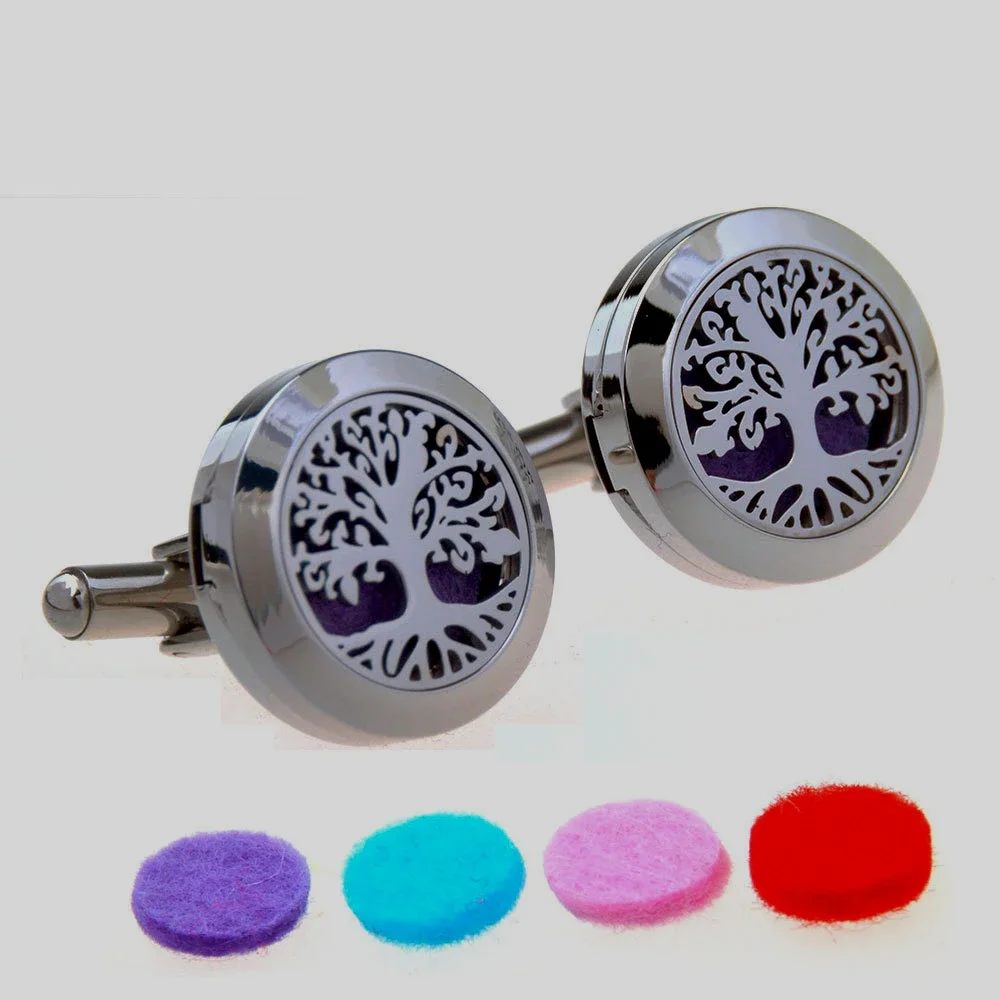 Fashion Perfume Flap Stainless Steel Cufflinks Men and Women Daily Casual Business French Shirt Buttons Jewelry Accessories