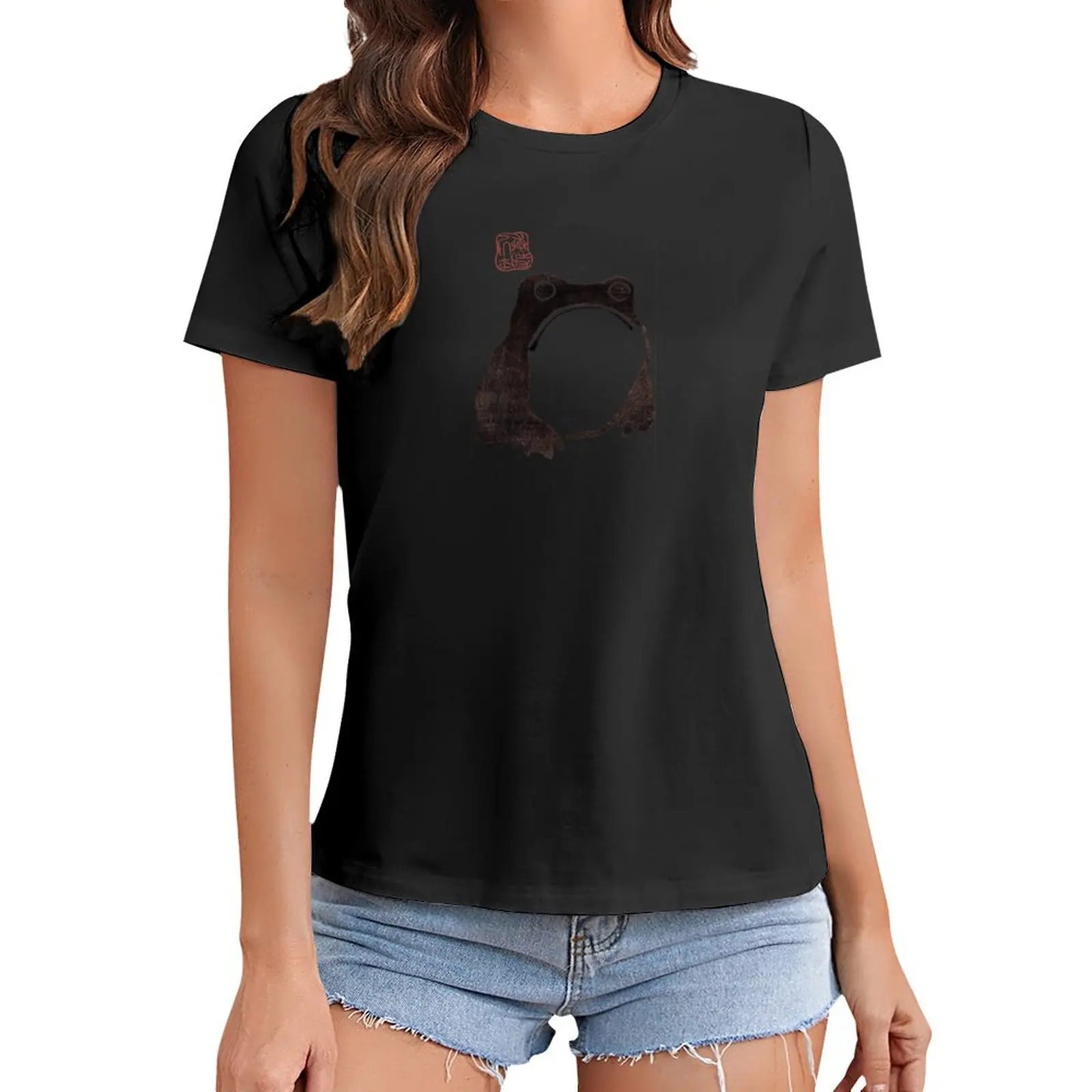 

Grumpy Frog Dark - Matsumoto Hoji T-Shirt female tops Women's clothing
