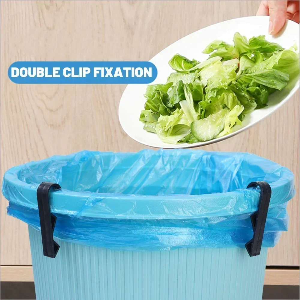 Garbage Can Fixed Clips Practical Rubbish Bag Anti-Slip Holder Clamp Waste Basket Fixation Clip Snack Bag Sealing Tools 20/2pcs sealing clips bag clips kitchen bag clips storage bag clips