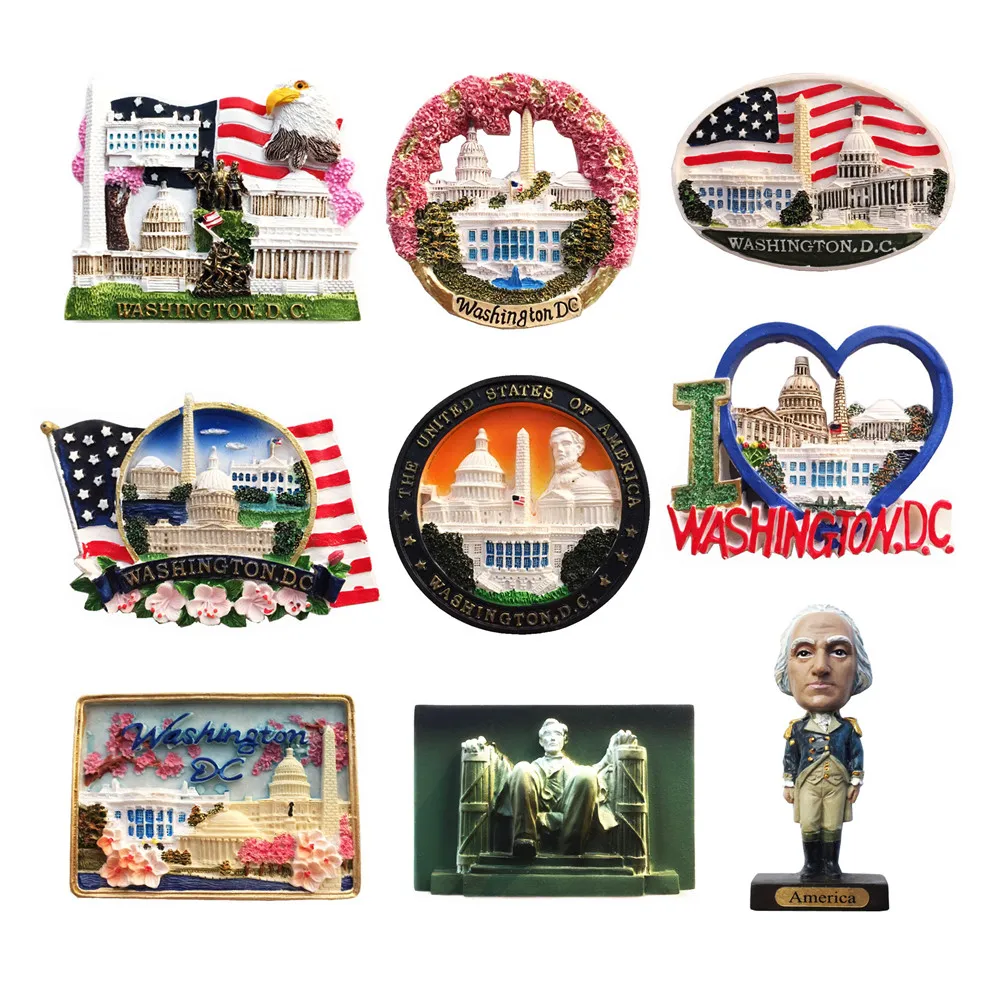 North America USA Washington Fridge Magnets Tourism Souvenir Refrigerator Magnetic Sticker Collection Gift magnetic fridge magnets magnetic sticker magnetic fridge stickers refrigerator decor