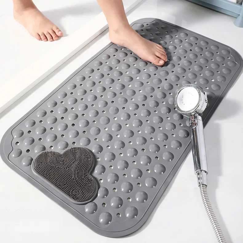 Washable Bathroom Non Slip Pad Suction Cups Anti Mould Foot Massage Area Shower Carpet Stall Floor Mat Bathing Accessories