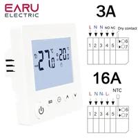 AC90V-240V 3A 16A Water Electric Floor Heating TRV House Room Thermostat Temperature Controller Digital LCD Display Wall Mounted - Image 4