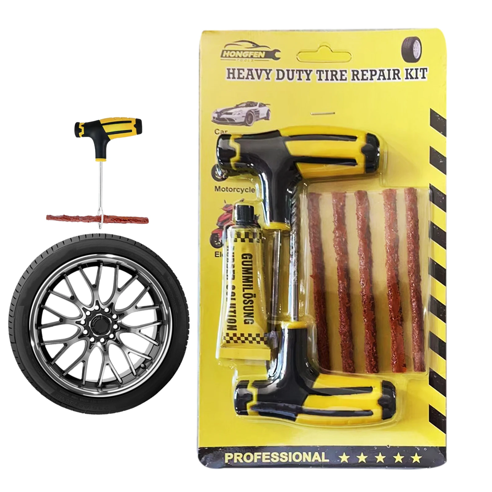 Kit de réparation de pneu de voiture Perforation Plug Tools