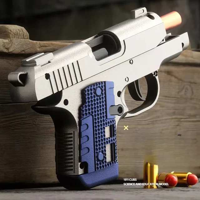 Mini 1911 Continuous Shell Throwing Toy Gun Education Model Empty Hanging Gun Soft Bullet Launcher Airsoft Small Pistol For Boy 4