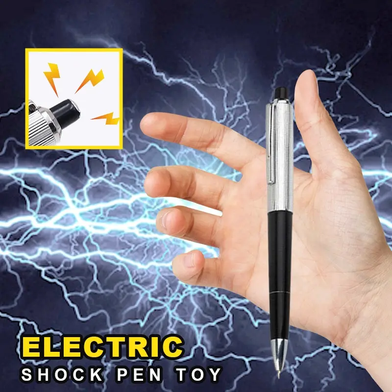 2 PCS Creative Electric Shock Pen Toy Utility Gadget Gag Joke Funny Prank Trick Novelty Friends Best Gift Birthday Spoof Gift